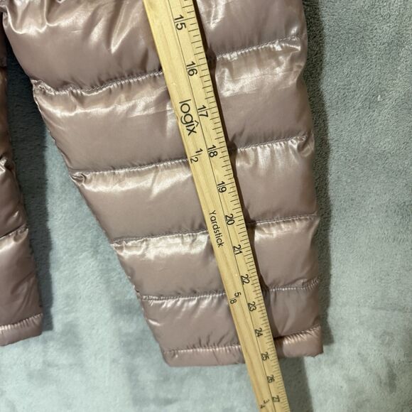 Calvin Klein Down Coat XL Packable Lightweight Hood Puffer Jacket Pink Premium - Picture 5 of 13